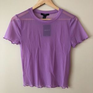 🌟Forever 21 purple mesh tee